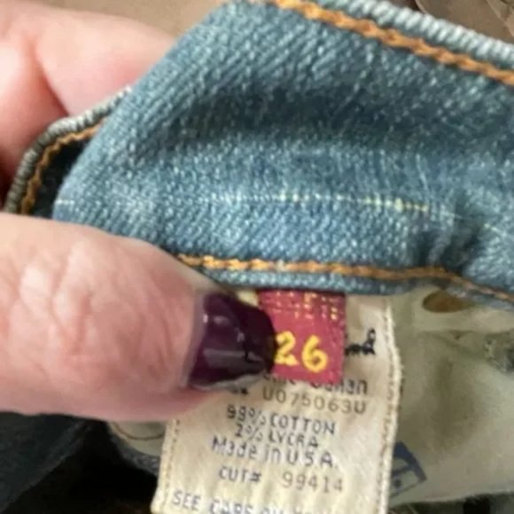 7 for All Mankind Light Wash Flare Jeans Blue Women Size 26 #229 - Picture 3 of 3